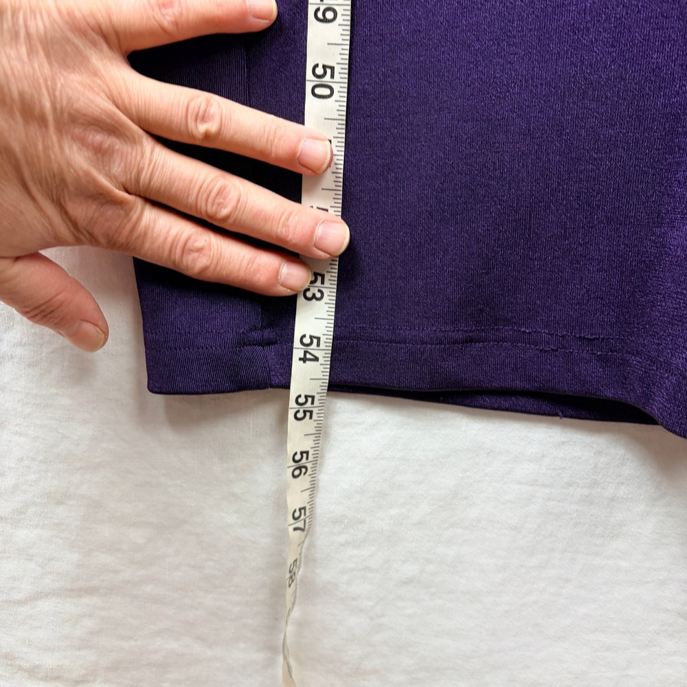 Carol Anderson Slinky Acetate Maxi Dress Sz Medium Sleeveless Artsy‎ Purple USA - Picture 9 of 9